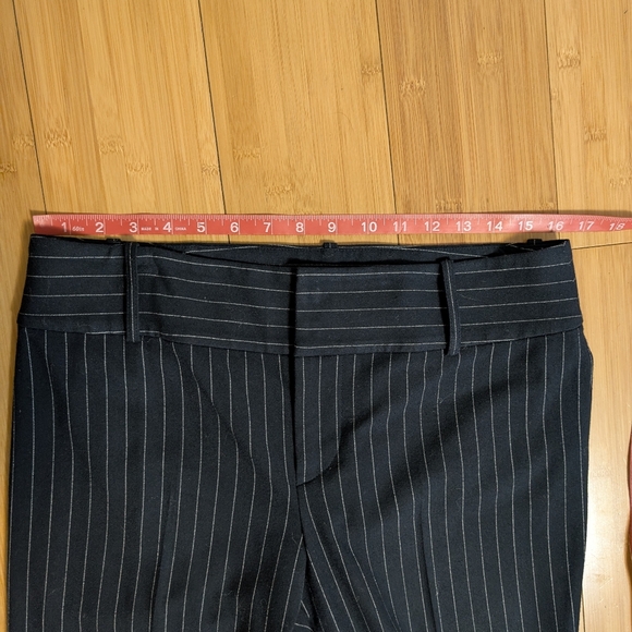 Alice + Olivia Pinstripe High Waist Trousers Sz 10 Career Workwear - Picture 10 of 10